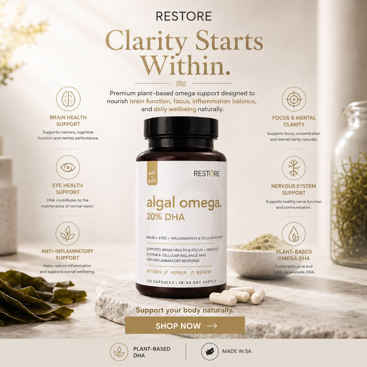 Algal Omega 20% DHA